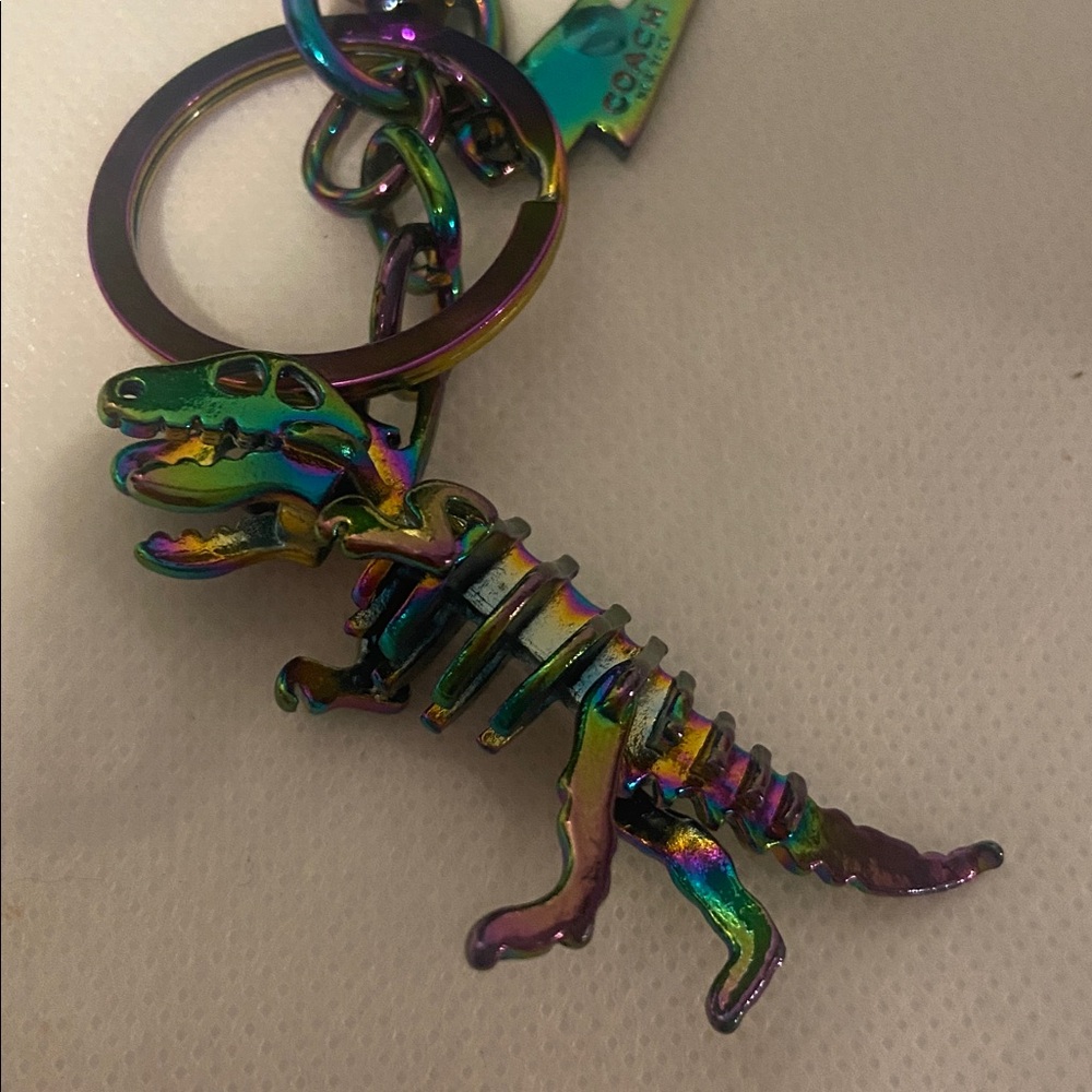 Coach NWOT Oil Slick Rexy Bag Charm Keyholder